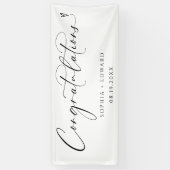 Bruiloft Gefeliciteerd Handschrift Typografie Spandoek (Verticaal)