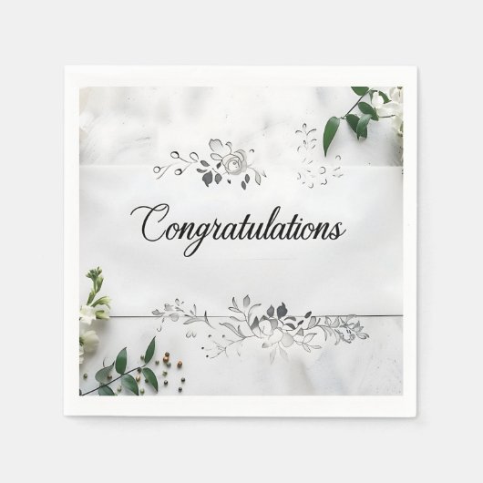 Bruiloft gefeliciteerd papier servet (Voorkant)
