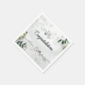 Bruiloft gefeliciteerd papier servet (Hoek)