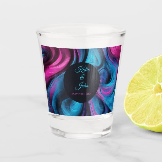 Bruiloft-Geld/schot Dans- Shot Glas (Voorkant)