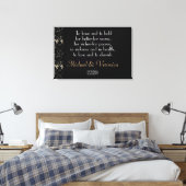 Bruiloft geloften met namen Canvas Print (Insitu (Slaapkamer))