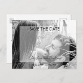 Bruiloft gelukzaligheid B/W foto Opslaan van de da Briefkaart (Voorkant / Achterkant)