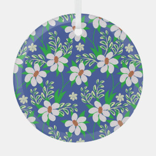 Bruiloft gelukzaligheid: Floral uitnodiging achter Glas Ornament