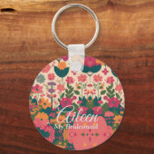 Bruiloft Gepersonaliseerd bruidsmeisje Sleutelhanger (Voorkant)