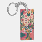 Bruiloft Gepersonaliseerd bruidsmeisje Sleutelhanger (Voorkant Links)