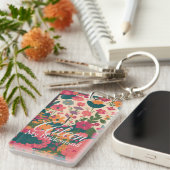 Bruiloft Gepersonaliseerd bruidsmeisje Sleutelhanger (Voorkant Rechts)