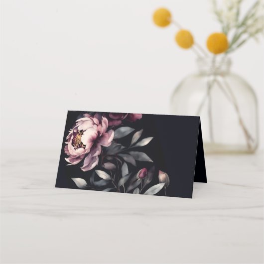 Bruiloft gepersonaliseerd servies donkere humeurig (Achterkant)