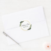 Bruiloft gepersonaliseerde envelop of gunst sticke ronde sticker (Envelop)