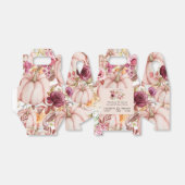 Bruiloft Gepersonaliseerde herfst Roze Bourgondië Bedankdoosjes (Uitgevouwen)