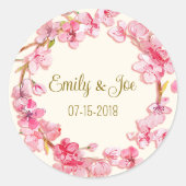 Bruiloft gepersonaliseerde stickers (Voorkant)