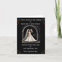 Bruiloft gepersonaliseerde uitnodigen Cartoon op z