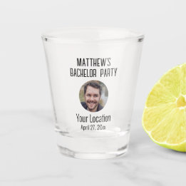 Bruiloft Geschenk Verlovingsfeest Bruidegom Foto Shot Glas