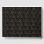 Bruiloft | Glam Art Deco Black Gatsby 1920s stijl Gastenboek (Achterkant)
