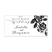 Bruiloft Goud Roos Zwart Rubberstempel (Afrduk)