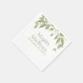 bruiloft Greenery Elegant Foliage Simple Servet (Hoek)