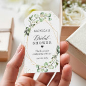 Bruiloft Greenery Eucalyptus Gouden Lijst Cadeaulabel