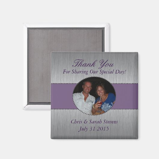 Bruiloft gunst Afbeelding magneet (Voorkant / Achterkant)