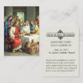 Bruiloft gunst bruid bruidegom katholieke heilige  visitekaartje (Voorkant / Achterkant)