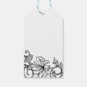 Bruiloft gunst Dank u Label - Swirls Kalligrafie Cadeaulabel (Achterkant)