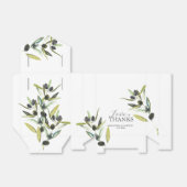 Bruiloft gunst dozen olijftak groen bedankdoosjes (Uitgevouwen)