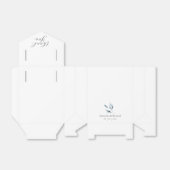 Bruiloft gunst dozen stoffige blauwe botanicals bedankdoosjes (Uitgevouwen)