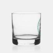 Bruiloft gunst Elegante krans bladeren groen Whisky Glas (Rechts)