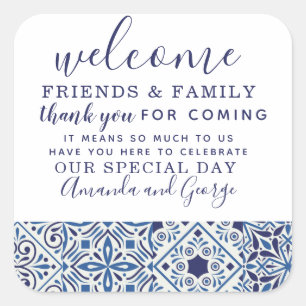 Bruiloft gunst gepersonaliseerd dank u Sticker