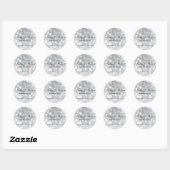 Bruiloft gunst Label Elegant Silver Bokeh Lights (Vel)