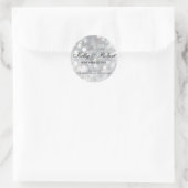 Bruiloft gunst Label Elegant Silver Bokeh Lights (Tas)