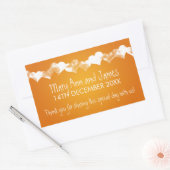 Bruiloft gunst Label Grunge harten Sinaasappel (Envelop)