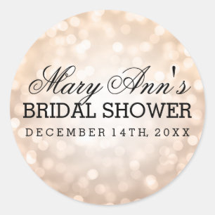 Bruiloft gunst Label Koper Glitter Lights