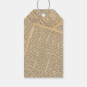 Bruiloft gunst Label |  krant Zonnebloem Cadeaulabel (Achterkant)