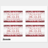 Bruiloft gunst Label Magic Sparkle Red (Vel)