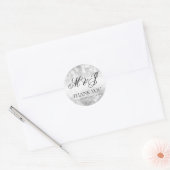 Bruiloft gunst Label Silver Shimmer Lights (Envelop)