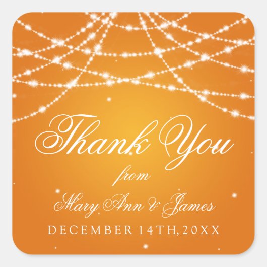 Bruiloft gunst Label sprankelende string Sinaasapp (Voorkant)