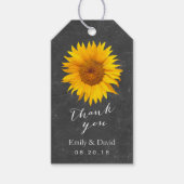 Bruiloft gunst Label | Zonnebloem op schoolbord Cadeaulabel (Voorkant)