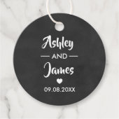 Bruiloft gunst Labels gepersonaliseerd met namen (Voorkant)