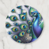 Bruiloft gunst Labels pauwenveren (Achterkant)