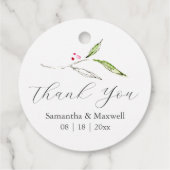 Bruiloft gunst Labels Waterverf Botanicals (Achterkant)