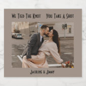 Bruiloft gunst Neem een schot Likeurfles Etiket (Enkel label)