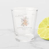 Bruiloft gunst neem een shot winter groen shot glas (Achterkant)