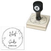 BRUILOFT GUNST STEMPEL, GUNSTSTEMPEL, LIEFDE STEMP RUBBERSTEMPEL (Gestempeld)
