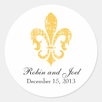 Bruiloft gunst Sticker | New Orleans | Goud
