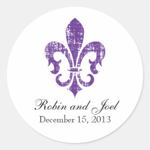 Bruiloft gunst Sticker New Orleans PAARSE