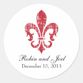 Bruiloft gunst Sticker | New Orleans | Rood