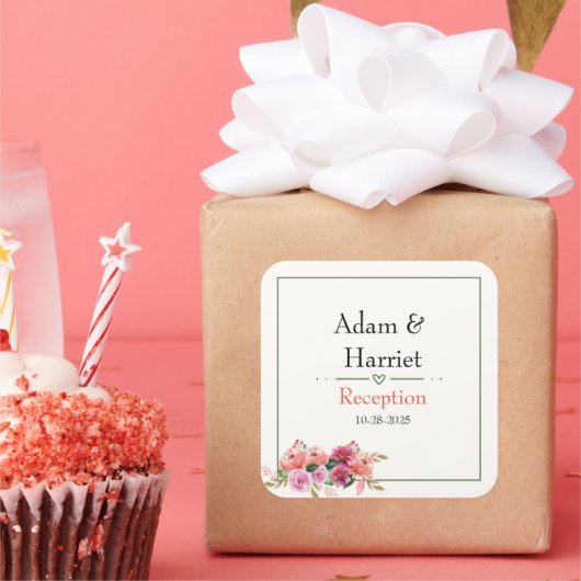 Bruiloft gunst stickers (Feest)