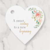 Bruiloft gunsten Labels | Blush-Rozen (Voorkant)