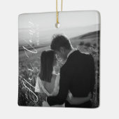 Bruiloft Haar Geloften Foto Keepsake Keramisch Ornament (Links)