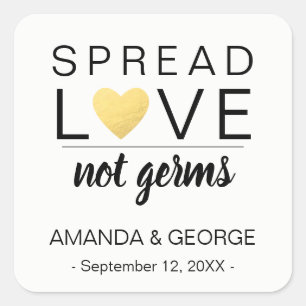 Bruiloft Hand Sanitizer labels Gepersonaliseerd go