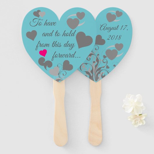 bruiloft handwaaier (Voorkant en achterkant)